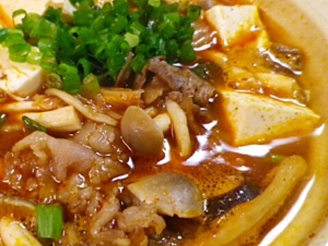 キムチ牛肉豆腐鍋